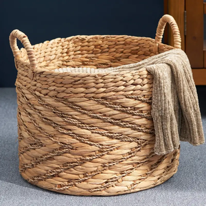 ¡Promociones! Tienphong, venta al por mayor, cesta de algas tejidas con jacinto de agua redondo hecho a mano con asa para ropa, toallas, lona - Product Image 2