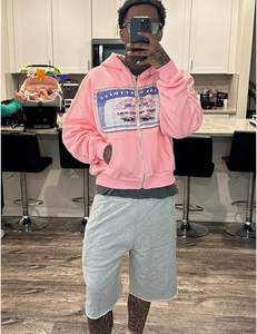 Zip up Hoodie Y2k Sudaderas con capucha gráficas de gran tamaño Chaquetas unisex Streetwear Ropa vintage 100% Poliéster - Product Image 4