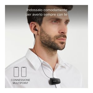 Clip à rouleaux Sbs MULTIPOINT noir pour écouteurs Bluetooth avec microphone TEROLLCLIPBTK 0746803 - Product Image 4