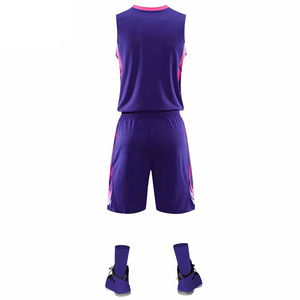 Uniforme de basket-ball Uniformes de basket-ball vierges pour hommes Vêtements de sport Survêtements d'université vierges Respirant Personnalisé - Product Image 3