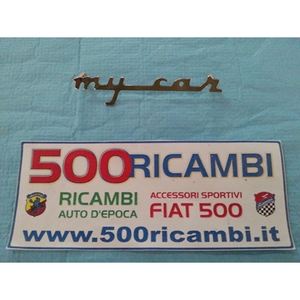 Pegatinas Personalizadas para Coche Fiat 500 SCRITTA de Francis Lombardi, Metal Cromado - Product Image 1