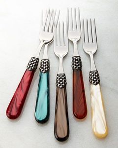 Ensemble de couverts de couleur décorative dorée Finition peinte moderne avec plusieurs tailles et motifs façonnés Ensembles de couverts - Product Image 4