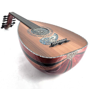 Oud Profesional de 11 Cuerdas, Hecho a Mano con Madera de Padauk Egipcio y Tapa de Cedro, Alaúde Árabe con Acabado Natural Pulido de Alto Brillo - Product Image 2