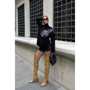 Pull en tricot décontracté avec détails brodés pour la saison d'automne - 1340 - Product Image 4