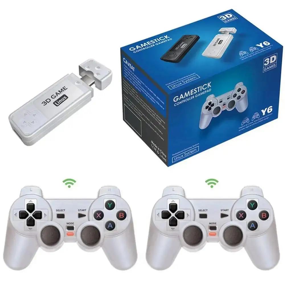 Consola de juegos Retro Y6 4K 60fps Salida HDMI Baja latencia TV Game Stick Consola de juegos portátil de doble manija para GBA