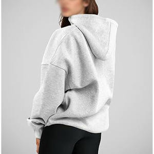 Sweat-shirt à capuche en polaire pour femmes, vente en gros, coupe ample, fabrication de marque privée pour les marques de vêtements - Product Image 3