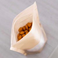 Sac en papier kraft avec fenêtre transparente Emballage haute barrière de qualité alimentaire avec joint hermétique