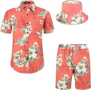 Ensembles de survêtements pour hommes, shorts décontractés, chemises boutonnées, shorts de dessous, tenues de sport, ensembles de shorts décontractés d'été, ensembles de shorts confortables - Product Image 1