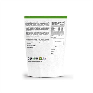 100% poudre de feuille de moringa biologique pure certifiée GMP produit alimentaire de soins de santé de haute qualité cultivé sauvage - Product Image 4