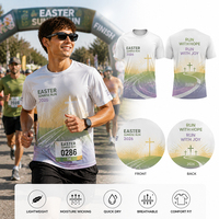 T-shirt de course personnalisé 5K – Édition Spéciale Pâques – Vêtement de célébration – Maillot de marathon personnalisé – Course caritative – Maillot de sport – Tenue d'équipe