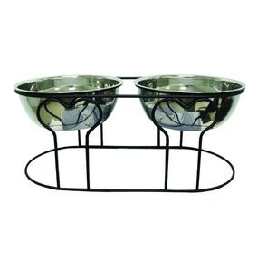 Bol pour chien en acier inoxydable durable surélevé avec un support de base lourd pour une alimentation sans dégâts et confortable - Product Image 4