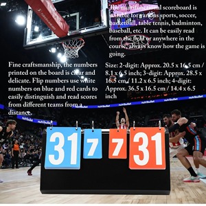 Tableau de score de basketball pliable en PVC durable personnalisé en gros, professionnel pour les matchs, les entraînements, les sports, les athlètes, portable - Product Image 4