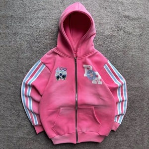 Vente en gros de sweats à capuche personnalisés lavés à l'acide Streetwear sweat à capuche surdimensionné avec impression bouffante broderie fournisseur OEM - Product Image 3