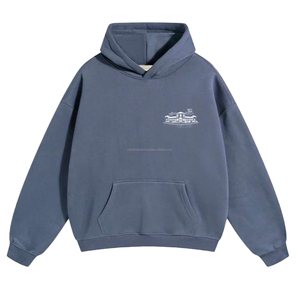 Sudaderas con capucha de diseño más nuevo para hombre 100% algodón serigrafía Logo French Terry Acid Wash sudaderas con capucha de gran tamaño para hombres - Product Image 1
