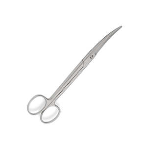 Tijeras de disección Metzenbaum punta roma curvada 11,5 cm mango chapado en oro Borde de carburo de tungsteno - Product Image 2