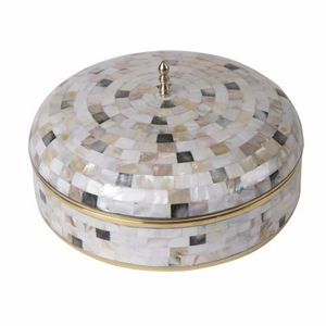 High Quality Insulated Metal Hotpot-Shaped Casserole Mother Pearl Finished Hotel Ware Food Warmer for Table Serving Casseroles - Product Image 1