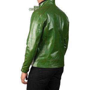 แจ็คเก็ตบอมเบอร์หนังแกะแท้คุณภาพสูงสำหรับผู้ชาย สีสันตามสั่ง ทรงยาวบาง กันน้ำ ระบายอากาศได้ดี ดีไซน์คลาสสิกแบบไบค์เกอร์ - Product Image 6