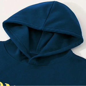 Sweat-shirt décontracté à logo personnalisable OEM, 100% coton, tissu en molleton tissé, anti-rétrécissement, impression en relief, teinture unie, hiver - Product Image 3