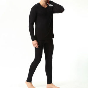 Conjunto de Ropa Interior Térmica Larga para Hombre, Diseño Nuevo 2025, Color Amarillo Sólido, Tela Transpirable de Alta Calidad, Cuello Redondo, Ropa de Invierno - Product Image 6