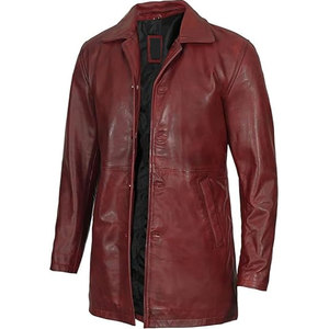 Abrigo de invierno de cuero hecho a medida a precios al por mayor abrigo de cuero cálido de invierno para hombre de la mejor calidad a la venta - Product Image 6