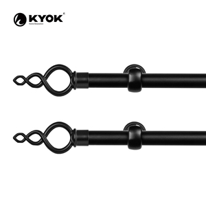 ปลายม่าน KYOK รุ่นโมเดิร์น สีขาวดำ รูปทรงกระบอก ทำจากพลาสติก ทนทาน ใช้ตกแต่งบ้าน - Product Image 3