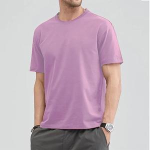 Camiseta de manga corta de algodón para hombre y mujer, camisetas de verano, camisa básica informal de manga corta holgada, cuello redondo, Color sólido - Product Image 3