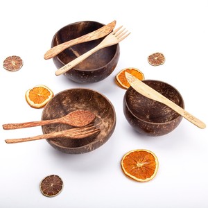 Envío rápido precio barato Vietnam cuenco de coco naturaleza cuencos de coco venta directa de fábrica logotipo personalizado - Product Image 2