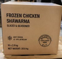 Poulet entier halal congelé en vrac, qualité A, brésilien, en emballage en boîte