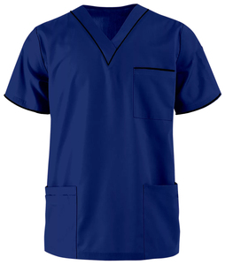 Uniformes hospitaliers unisexes personnalisés de haute qualité, col en V, poches avant, Spendix, uniformes médicaux tissés en soie, uniformes hospitaliers - Product Image 5