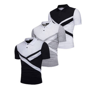 Verano de talla grande de manga corta de moda Casual solapa para Polos diseño en blanco EE. UU. Venta al por mayor nuevas camisetas de alta calidad para hombres - Product Image 1