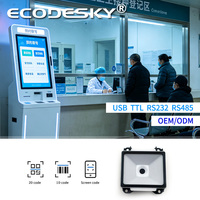 Lecteur de codes-barres EMT8020C RS232 USB, module de lecture QR intégré pour contrôle d'accès, en stock, garantie 3 ans