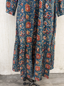 Collection Automne Robe Maxi à Motif Uni Imprimée à la Main Tuniques Indiennes Méthode de Tissage Non-tissé Robe Maxi à Imprimé Floral - Product Image 2