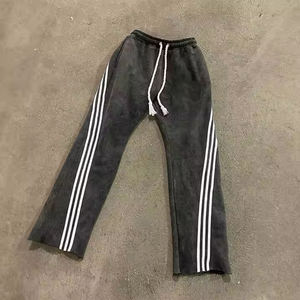 Pantalones de chándal para hombre de alta calidad, logotipo impreso personalizado, elástico acampanado con cordón, pantalones holgados de poliéster - Product Image 1