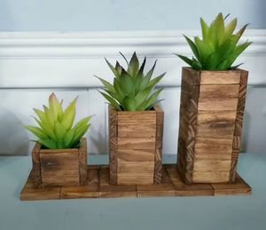 Maceta de madera al aire libre, maceta Wishing Well, decoración de jardín, macetas creativas de madera, macetas de flores de corteza de abeto, jardín - Product Image 5