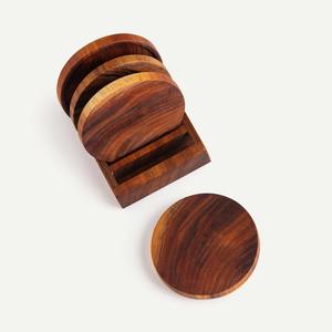 Posavasos de madera de nogal Cerveza Bebida Posavasos de madera - Product Image 2