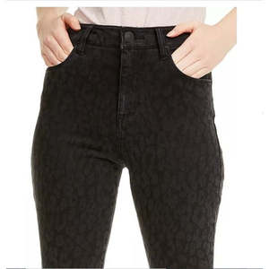 STS Blue Women's Ashley <b>Leopard</b> High Waist Skinny Jeans Grey Size 32 Breathable Stretch Denim Simple Style with Bow Decoration - Product Image 2