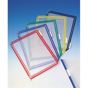 แผงแสดงผล PVC พร้อมโครงลวดเคลือบพลาสติกสีเขียว DIN A4 ไม่สะท้อนแสง แพ็ค 10 ชิ้น - Product Image 1