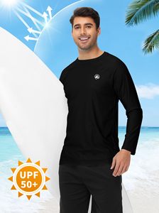 ชุดออกกำลังกายแขนยาวสำหรับผู้ชายผ้าสแปนเด็กซ์แห้งเร็วพิมพ์ลาย - Product Image 3