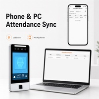Terminal de contrôle d'accès Tuya WiFi à reconnaissance faciale TY-FACE30 avec écran tactile IPS HD 5 pouces, RFID, empreinte digitale, reconnaissance de la veine palmaire et réinitialisation vidéo