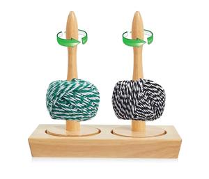Dispensador de soporte de bolas de hilo de madera portátil elegante personalizado, superventas para ganchillo y tejer, soporte de hilo de madera fácil de usar - Product Image 1