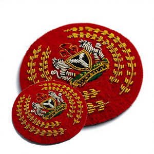 Écusson de casquette de la Royal Naval, fait main, brodé sur toile, fil d'or, haute qualité - Product Image 4