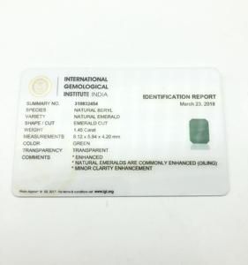 8X6MM Octogone Cut Zambian Emerald Haute Qualité IGI Certifié 1.45 Ctw Naturel Émeraude Pierres Précieuses Lâches pour la Fabrication de Bijoux - Product Image 4