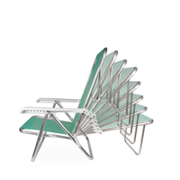 Chaise pliante portable de camping de jardin de plein air surélevée personnalisée, chaise de plage de pêche pliable à plat avec accoudoirs en plastique