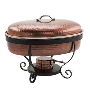 Calentador de alimentos Buffet Servir plato de frotamiento Forma personalizada Acabado antiguo Hotel Cocina Catering Servir plato de frotamiento - Product Image 1