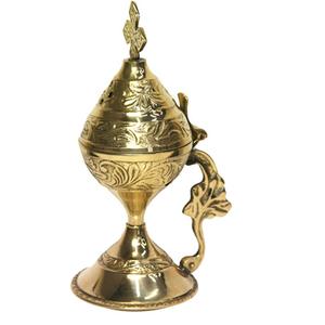 Nouveau brûleur d'encens élégant, finition nickel brillant, brûleur de bakhoor, tendance, forme personnalisée pour la décoration de table - Product Image 2