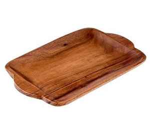 Bandeja de Servir de Madera Duradera de Primera Calidad, con Asa Completa Cómoda, Color Natural, Tamaño Personalizado para Uso en el Hogar, Hoteles y Bodas - Product Image 4