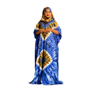 Elegante Vestido Kaftan Estampado para Vacaciones, Ligero, Maxi Vestido para Mujer, Ideal para Viajes, Playa, Fiestas y Vacaciones de Verano - Product Image 5