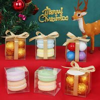 Boîtes en plastique transparentes PET PVC personnalisables, emballages pour cadeaux de Noël, boîte en plastique