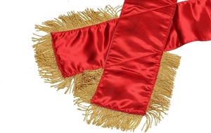 Écharpe à cinq couleurs de l'Ordre maçonnique de l'Étoile de l'Orient (OES) avec doublure rouge, lot de 5, taille standard - Product Image 4
