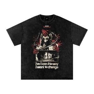 Camisetas de mezclilla personalizadas vintage de gran tamaño con estampado DTG, camisetas de mezclilla en blanco, ropa de hombre de talla grande, camisetas de hombre con lavado ácido - Product Image 2